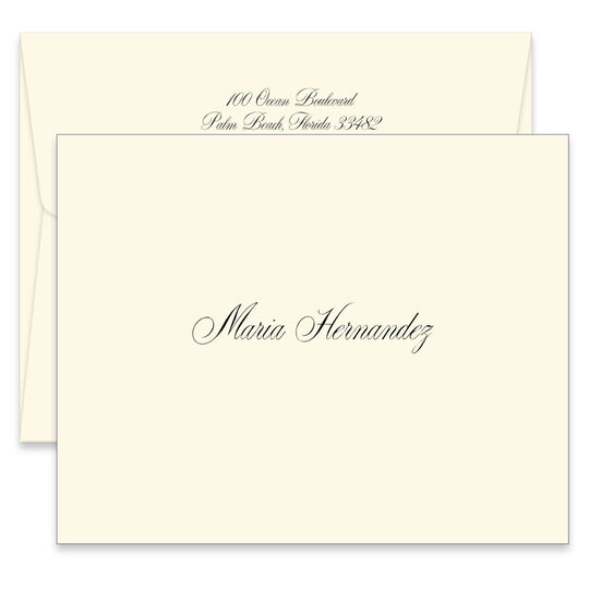 Diana Folded Note Cards - Raised Ink